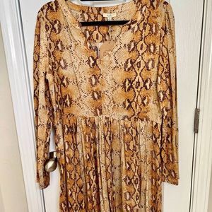 Kori Snakeskin Print Dress